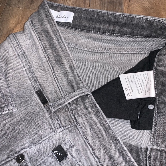 KanCun gray distress button fly skinny jeans size 13 NWOT - Picture 2 of 5